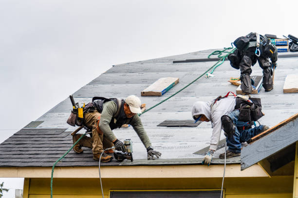 Professional Gutter Installation technician working in Spotsylvania, VA